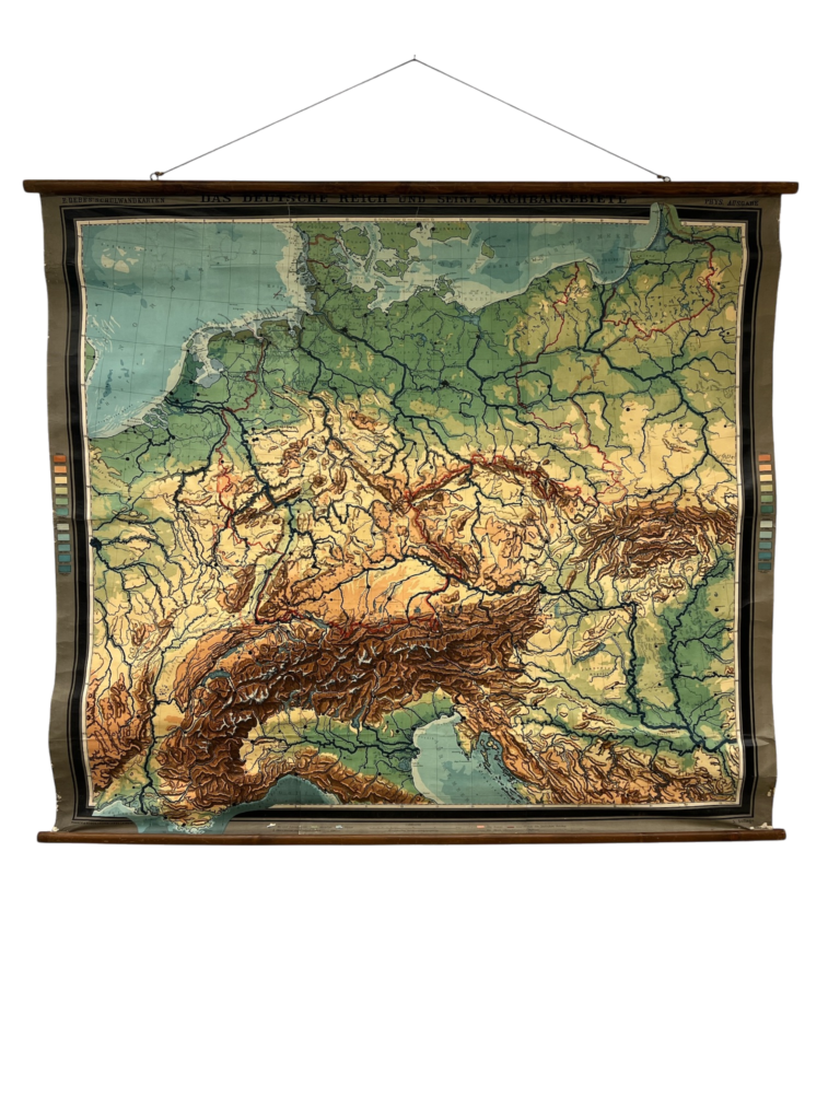 Physische Reliefkarte Mitteleuropa
