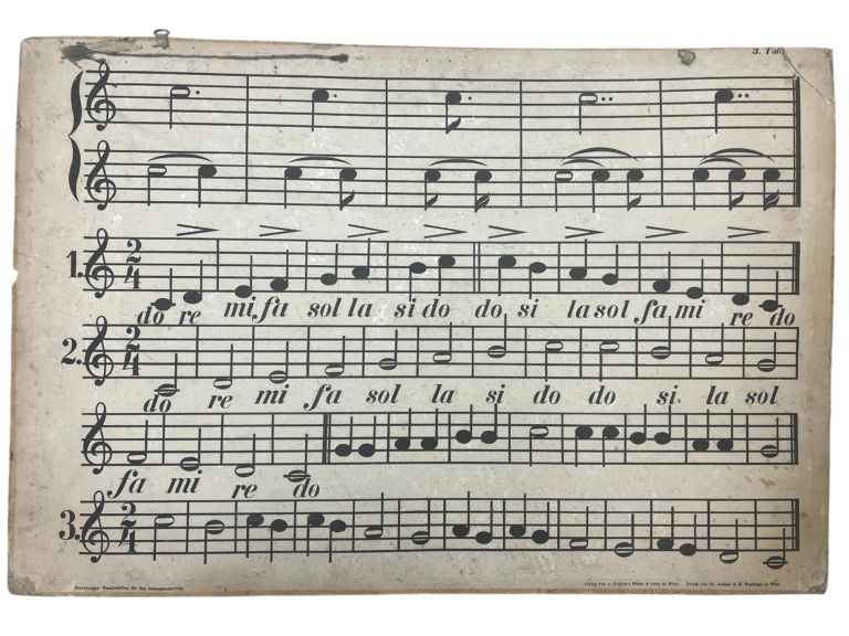 Musiknoten-Lehrtafel Tab. 3 Solfeggio