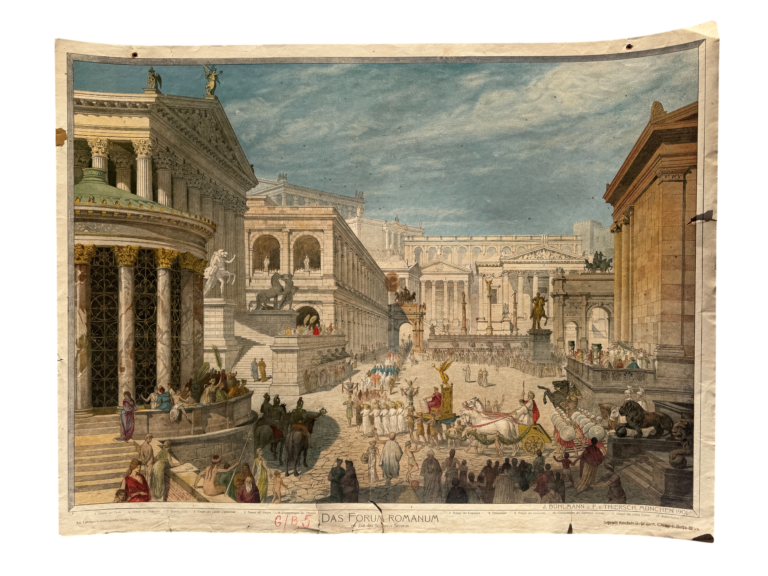 Lehrtafel Forum Romanum zur Zeit des Septimius Severus, J. Bühlmann und F. von Thiersch, München 1900/1901, Lehmann's kulturgeschichtliche Bilder
