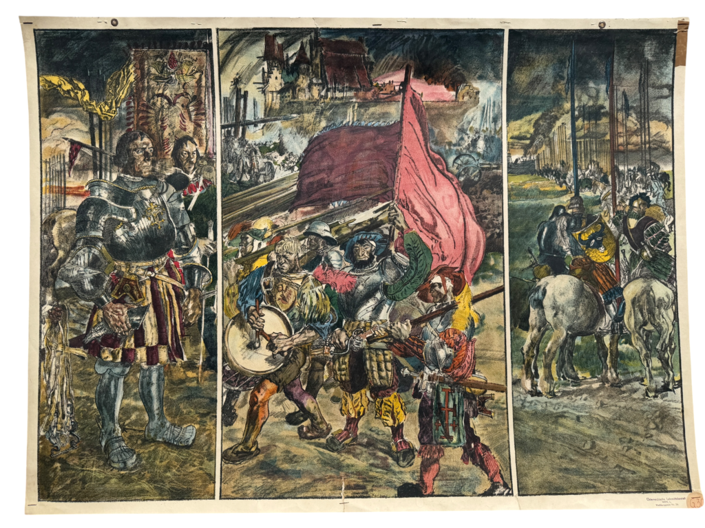 Lehrtafel Mittelalter-Triptychon, Österreichische Lehrmittelanstalt Wien I
