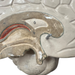 Anatomisches Lehrmodell eines menschlichen Gehirns, Detail innerer Strukturen mit didaktischen Beschriftungen